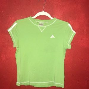 green adidas short sleeve shirt
